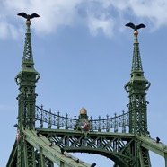 Iron work on bridge