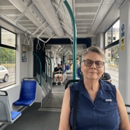 Rita enjoying public transit