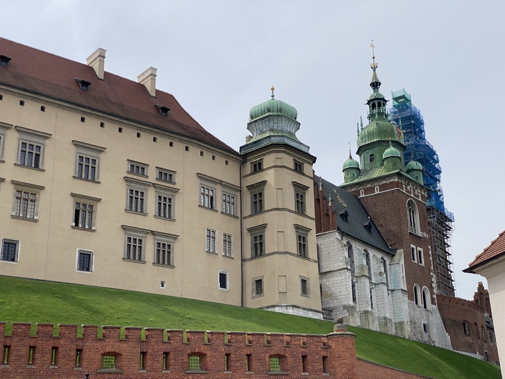 Outside Wawel Castle