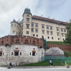 Outside Wawel Castle