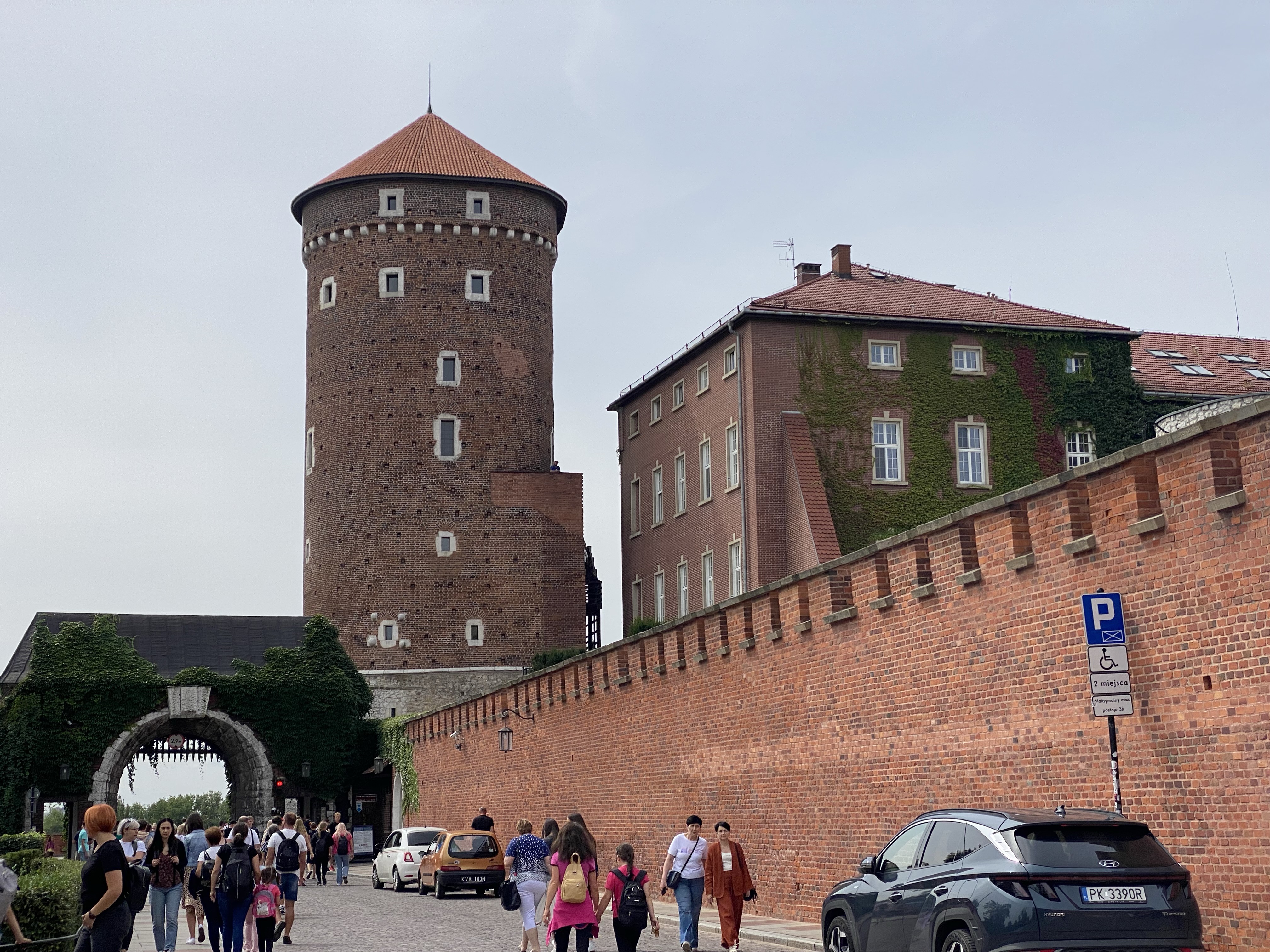 Outside Wawel Castle